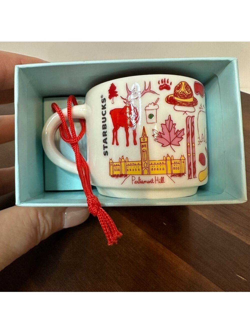 New Starbucks "Been There" Series Canada Ceramic Ornament Mug 2oz 2018